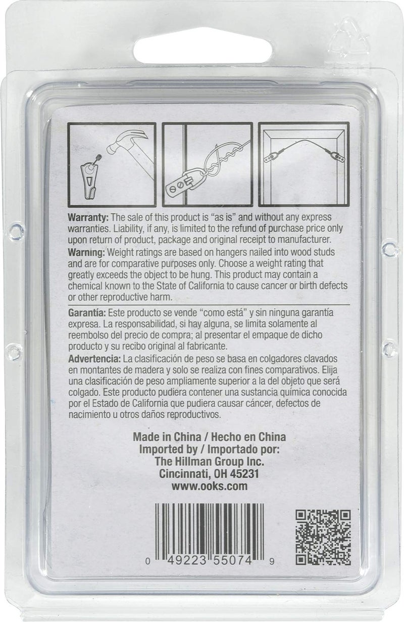 OOK 535640 Professional Picture Hangers Kit, Reusable Art Hooks, Padded, Brass, 30lbs (7 Piece Kit) - Image 5